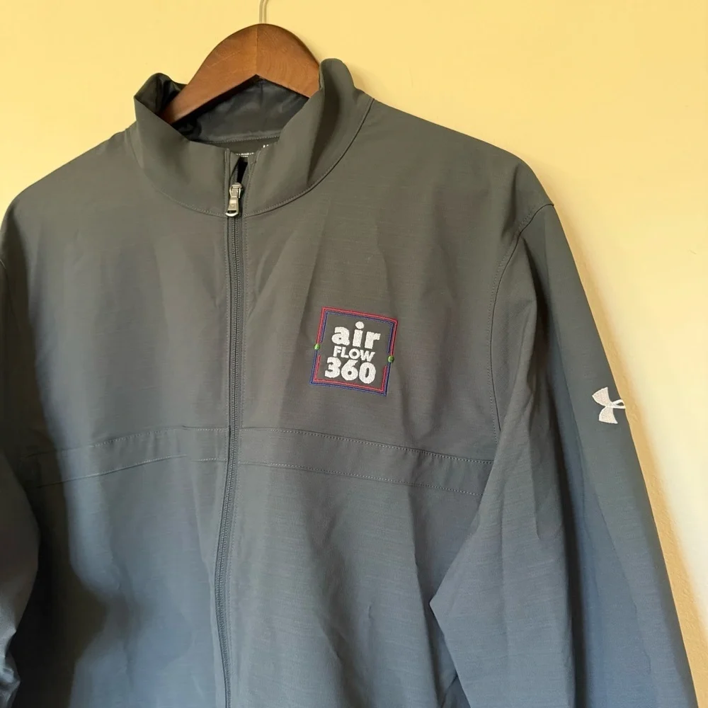 Under Armour gray windbreaker under armour jacket men’s size large